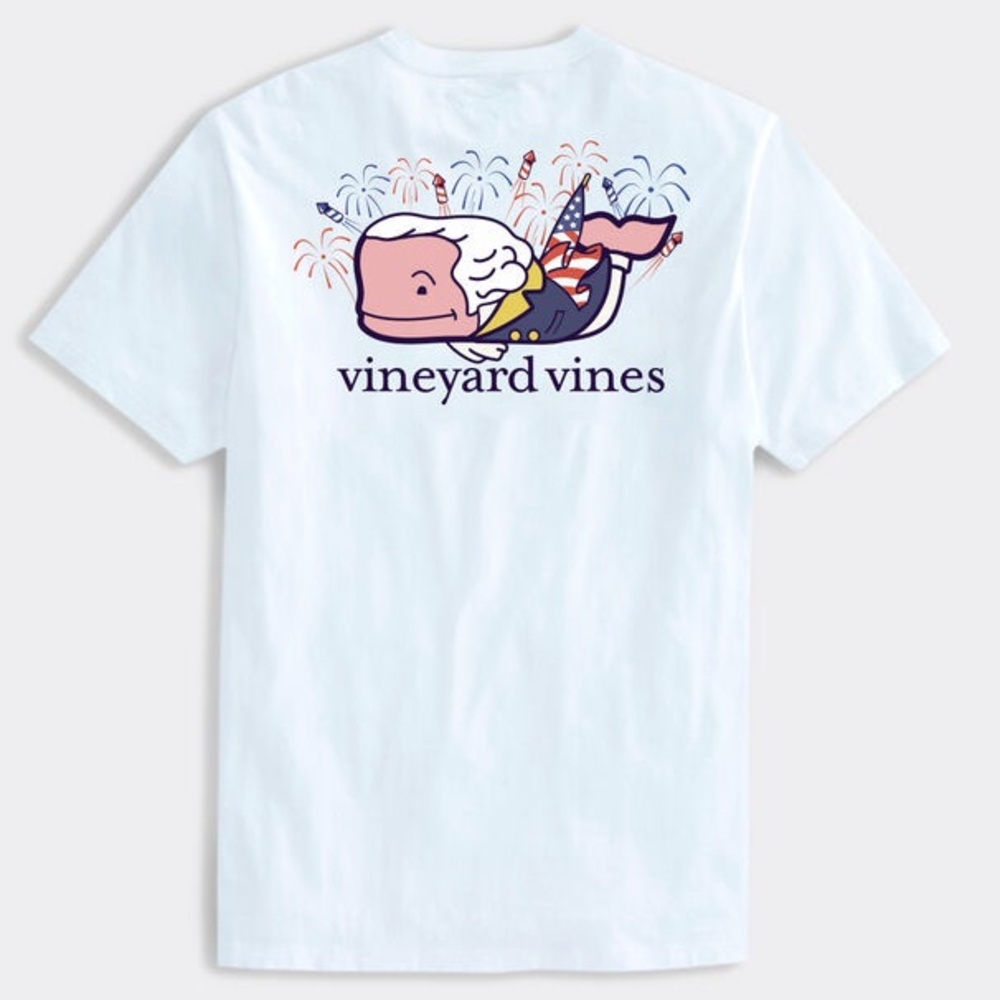 Men’s Vineyard Vines George Washington Short Sleeve Shirt (Size Medium)